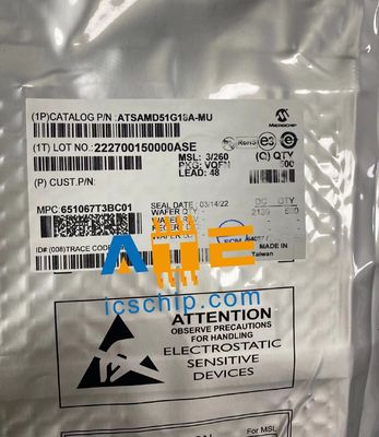Microchip CM4 QFN48 256KFlash Tray USB IC วงจรรวม ATSAMD51